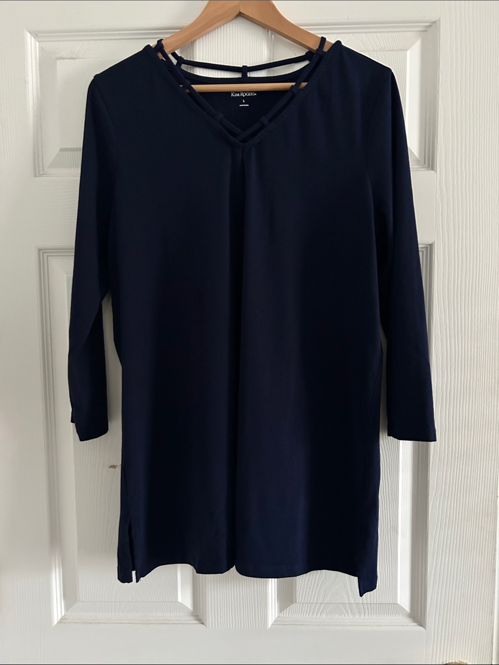 Kim Rogers Navy V-Neck Strappy Tunic D1